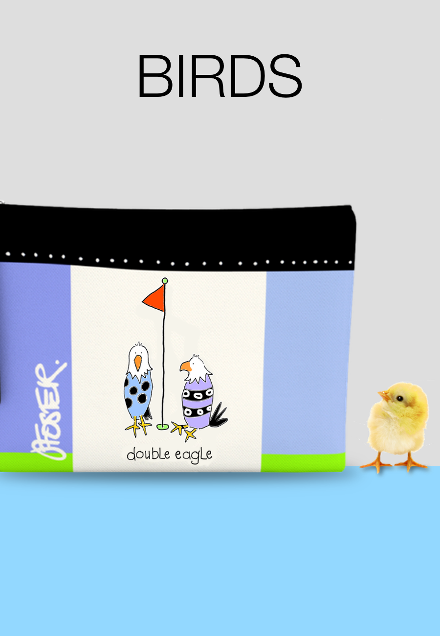 A slide featuring a zipper bag by Jenny Foster with an illustration on it