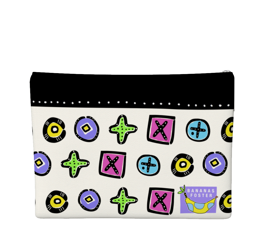 The back of the DOODLES ZIPPER BAG by Jenny Foster