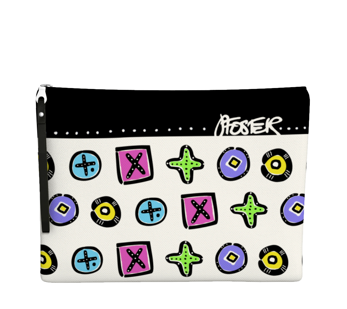 The front of the DOODLES ZIPPER BAG by Jenny Foster