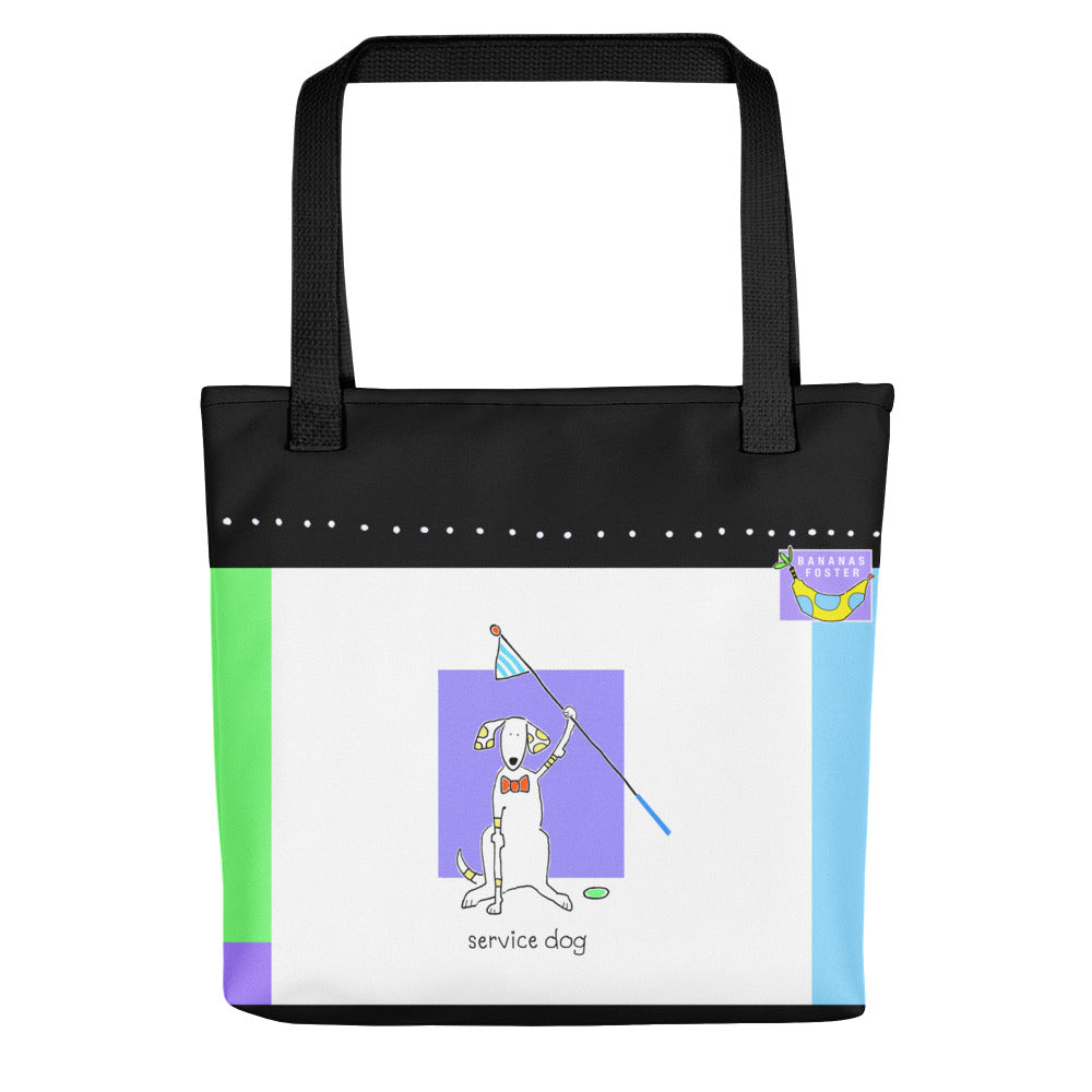 The back of the SERVICE DOG TOTE BAG by Jenny Foster