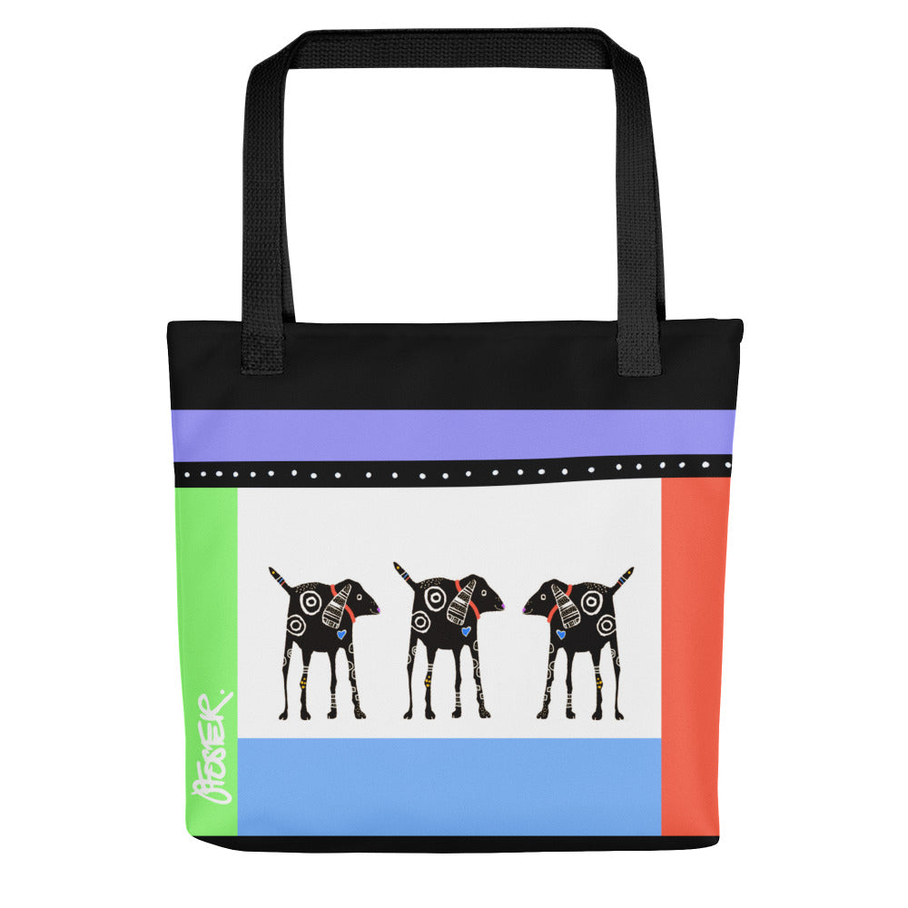 The front of the DOGGY BAG TOTE BAG by Jenny Foster