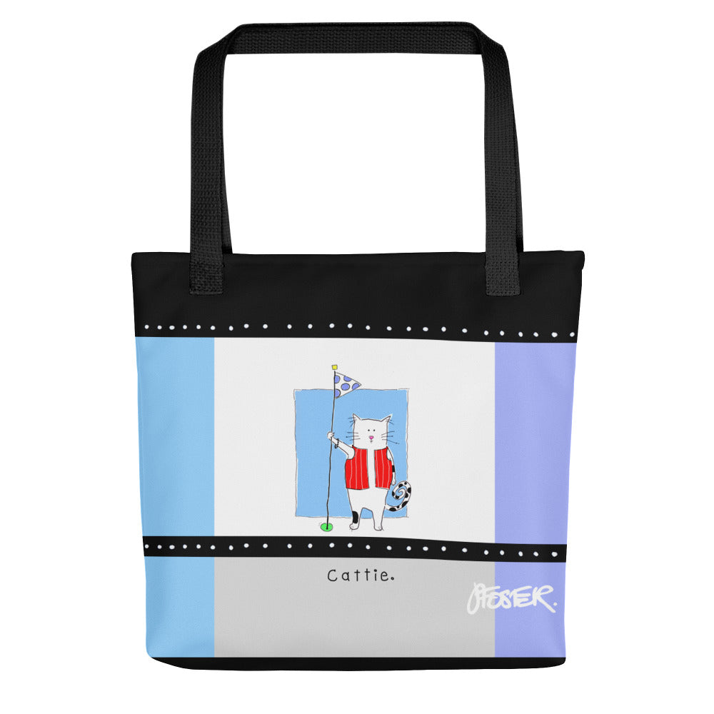 The front of the CATTIE TOTE BAG by Jenny Foster